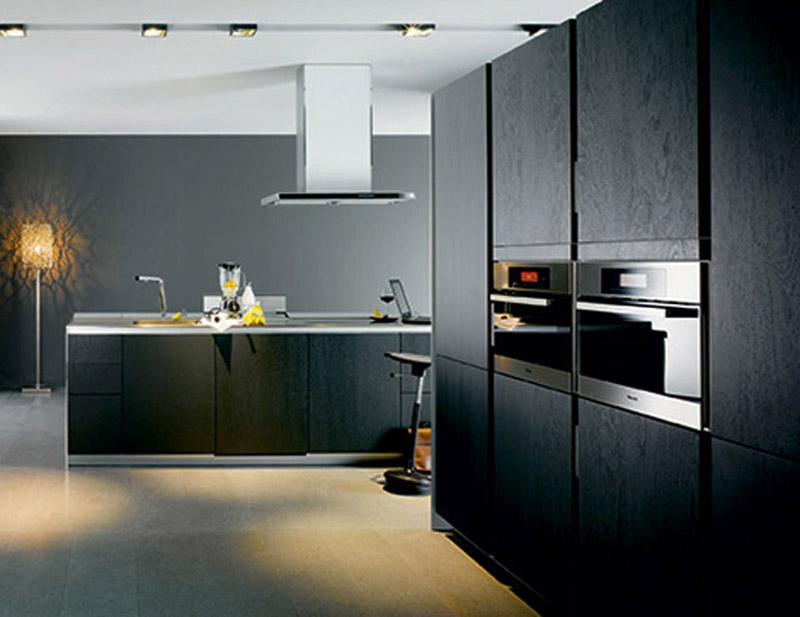 love my home: black kitchen cabinets 2